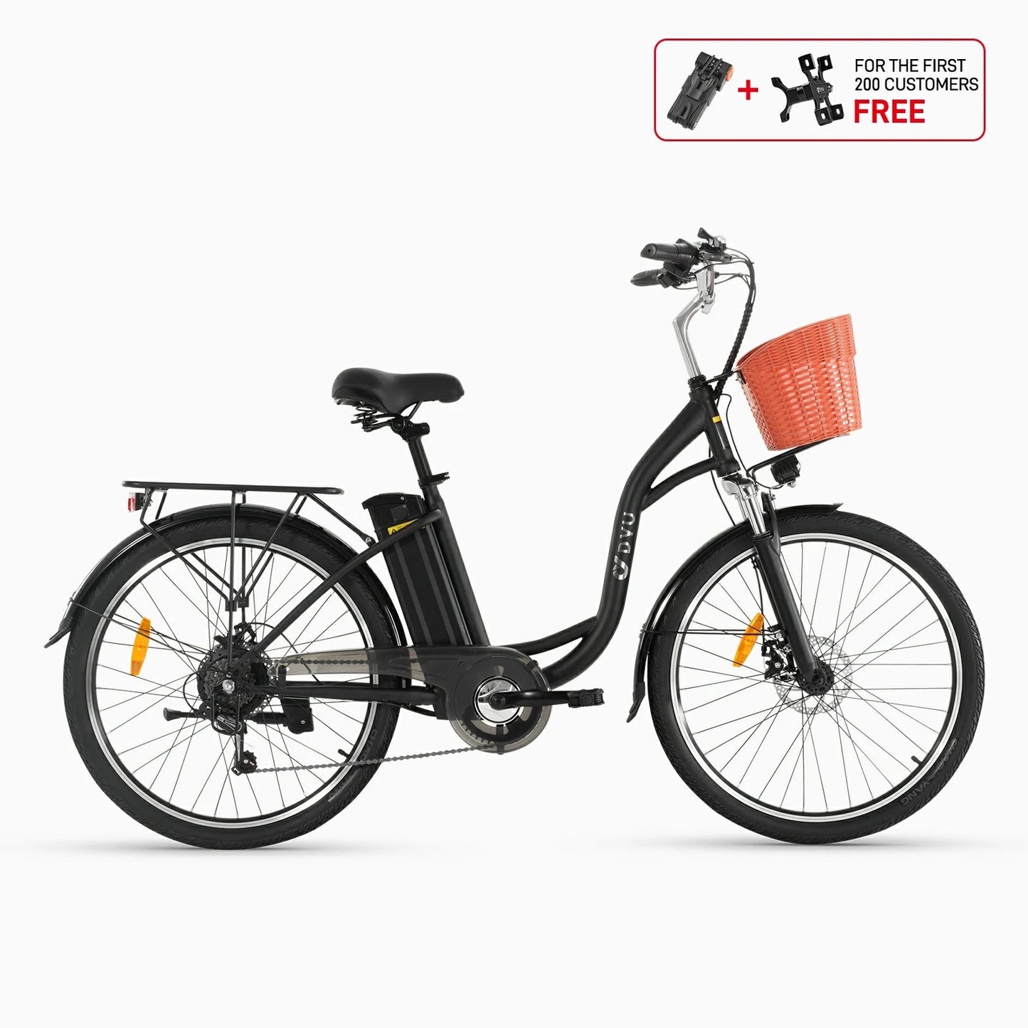 DYU C6 350W 26 Inch Elektrische Stadsfiets