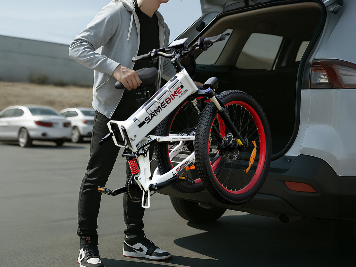 SAMEBIKE LO26 Plus 1000W Folding Electric Mountain Bike