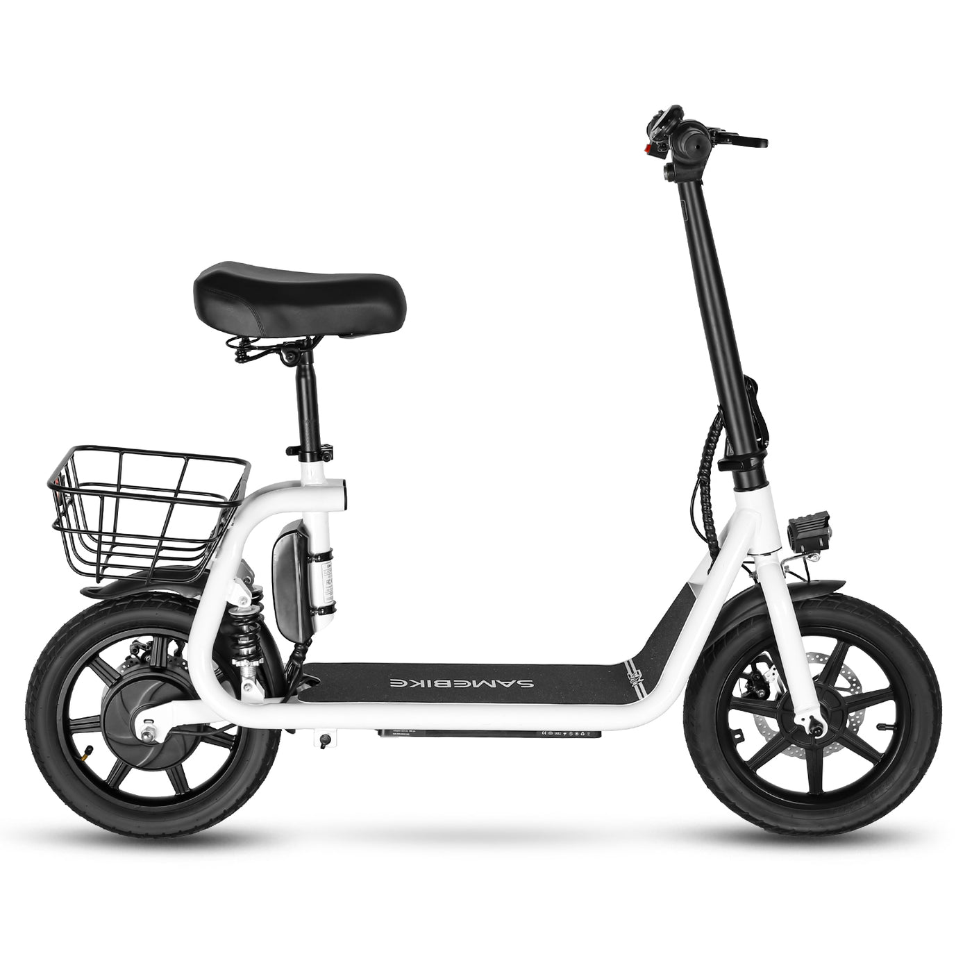 SAMEBIKE SM-C02 Lichtgewicht opvouwbare elektrische scooter met stoel voor woon-werkverkeer