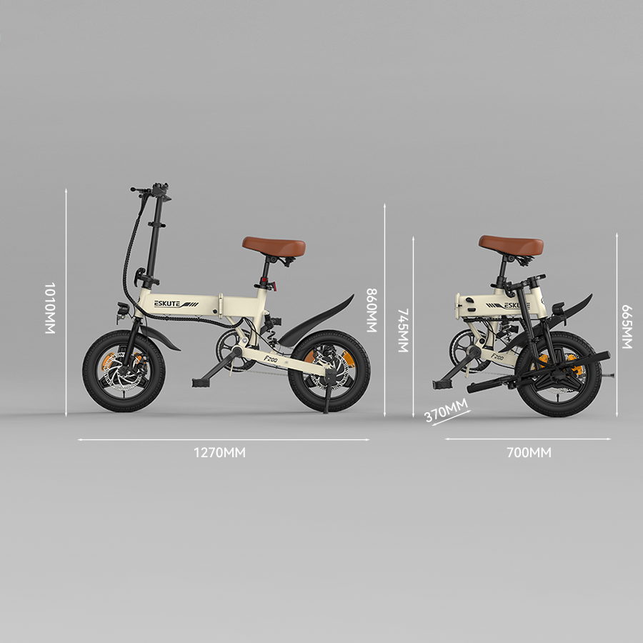 ESKUTE F200 Mini Vélo Électrique Pliable de Haute Qualité
