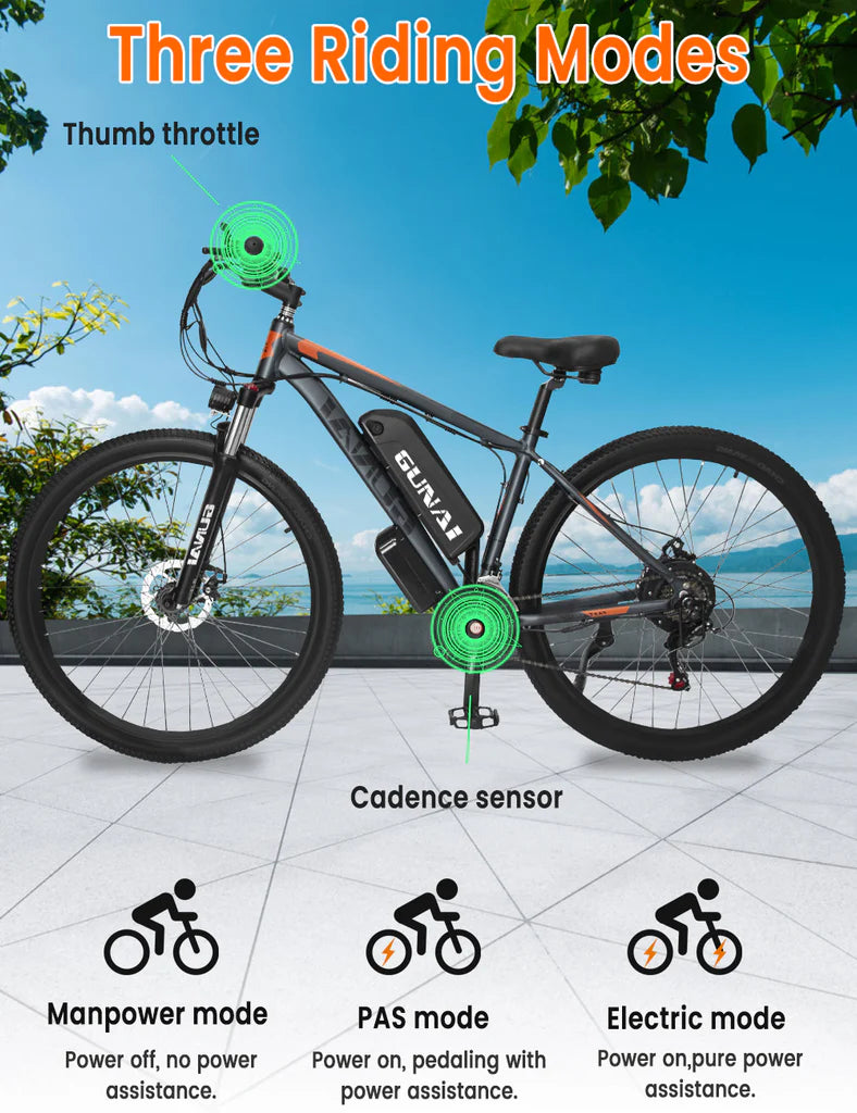 GUNAI GN29 750W All-Terrain Electric Mountain Bike