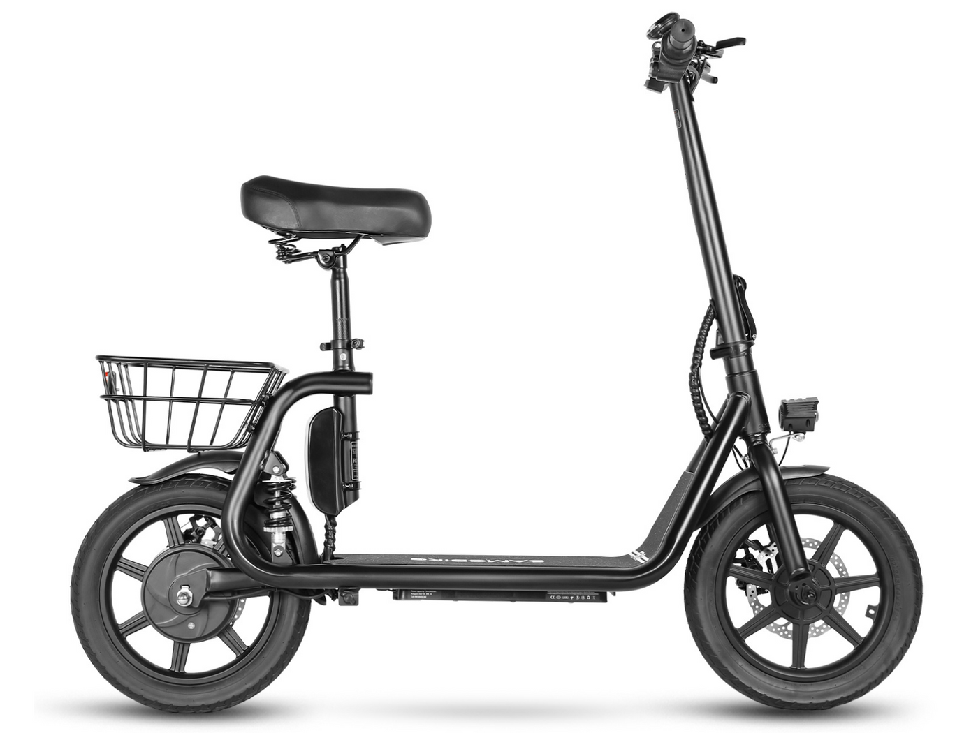 SAMEBIKE SM-C02 Lichtgewicht opvouwbare elektrische scooter met stoel voor woon-werkverkeer