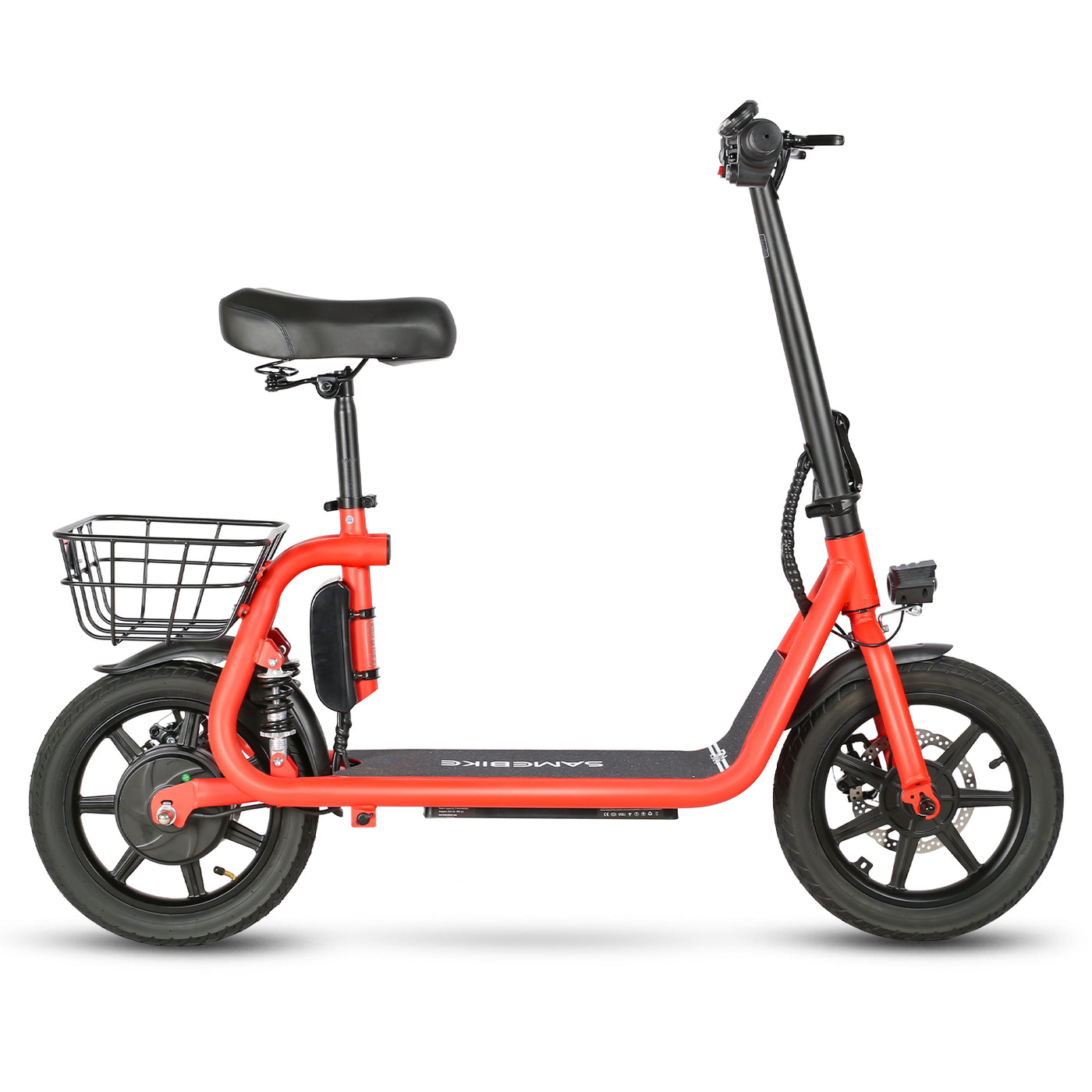 SAMEBIKE SM-C02 Lichtgewicht opvouwbare elektrische scooter met stoel voor woon-werkverkeer