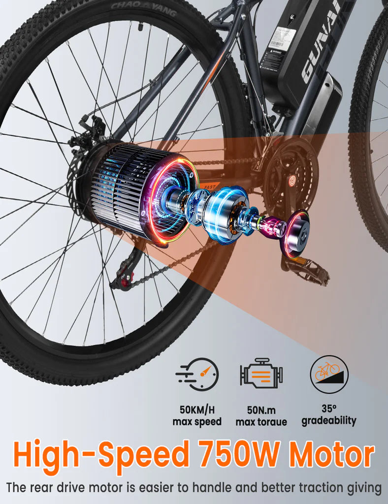 GUNAI GN29 750W All-Terrain Electric Mountain Bike