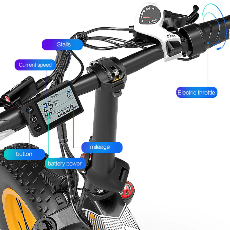 LANKELEISI X2000 PLUS 1000W Bicicleta elétrica