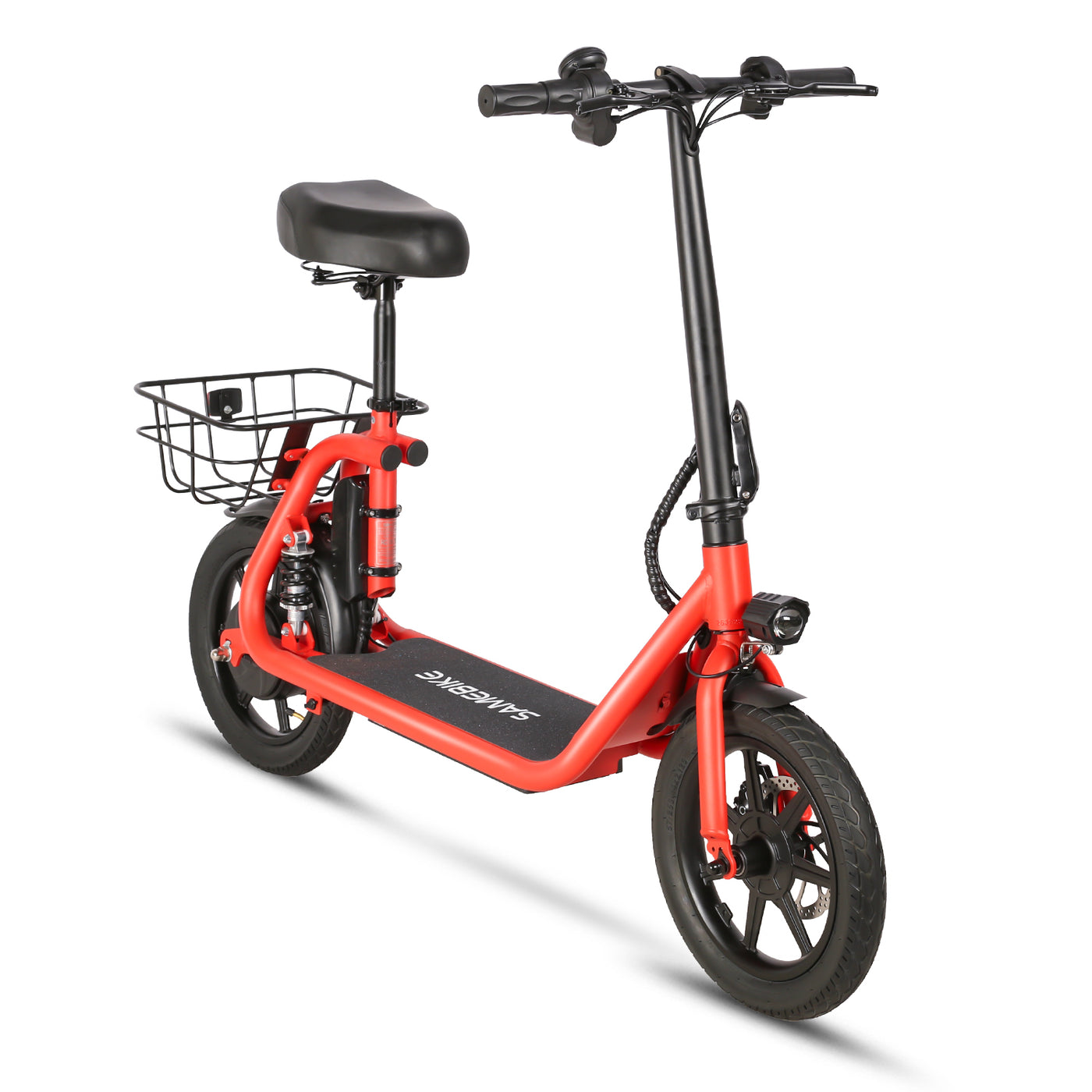 SAMEBIKE SM-C02 Lichtgewicht opvouwbare elektrische scooter met stoel voor woon-werkverkeer