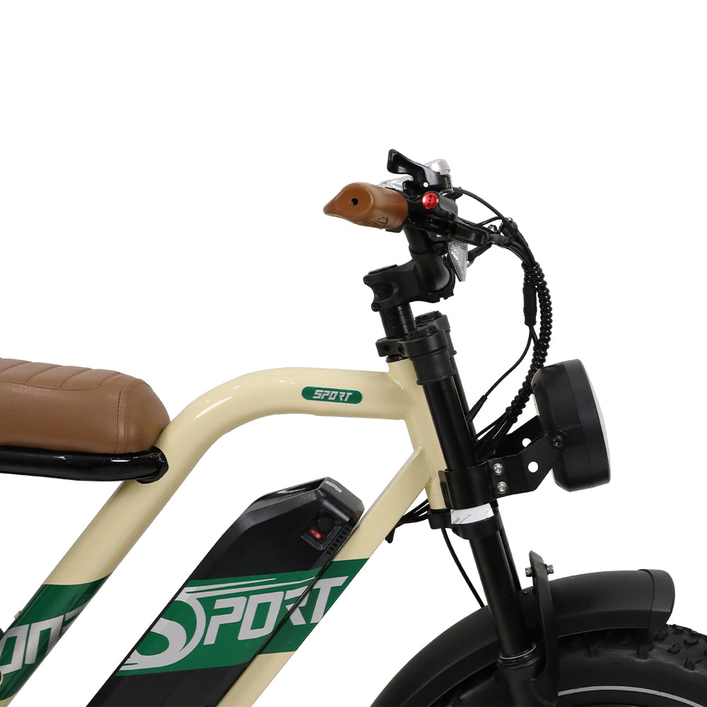 Onesport W66 Vintage Fat Tire 500W Motor Elektrische Fiets