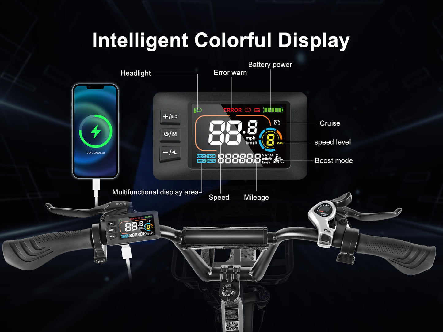 SAMEBIKE C05 Pro Step-through Foldable Fat Tire Ebike
