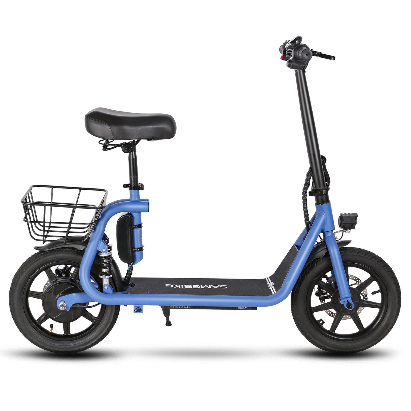 SAMEBIKE SM-C02 Lichtgewicht opvouwbare elektrische scooter met stoel voor woon-werkverkeer