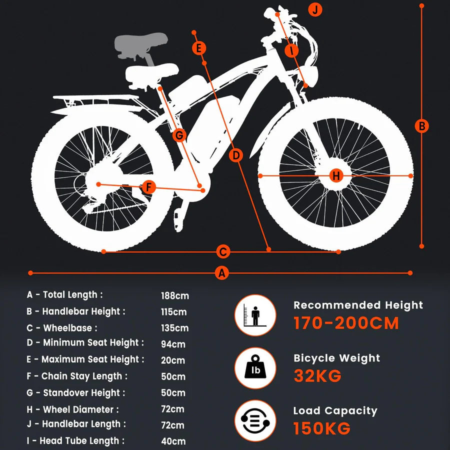 GUNAI GN88 2000W elektrische mountainbike