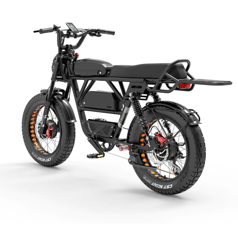LANKELEISI X-Black Knight Vélo Électrique à Double Moteur 2000W