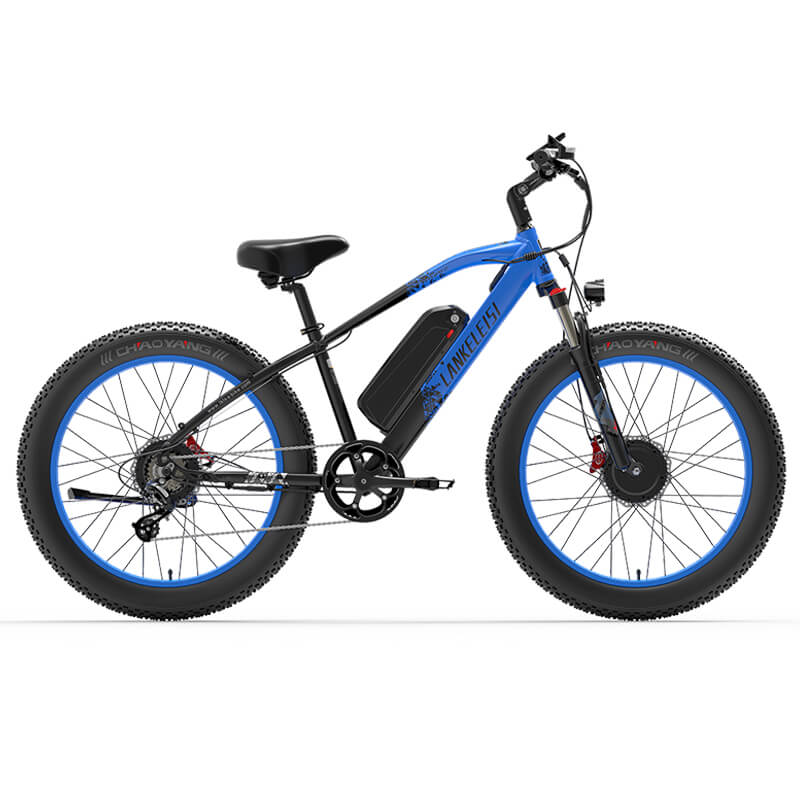LANKELEISI MG740 Plus Bicicleta elétrica off-road com motor duplo