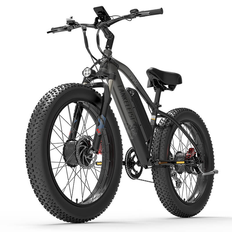 LANKELEISI MG740 Plus Bicicleta elétrica off-road com motor duplo