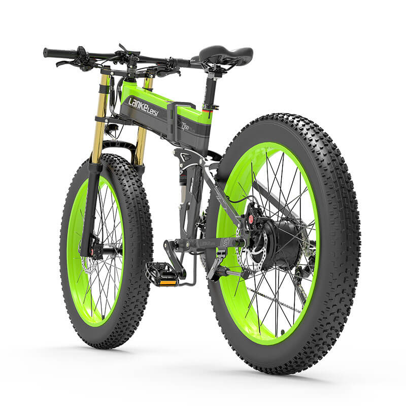 LANKELEISI XT750 Plus Elektro-Mountainbike mit großer Gabel und dicken Reifen