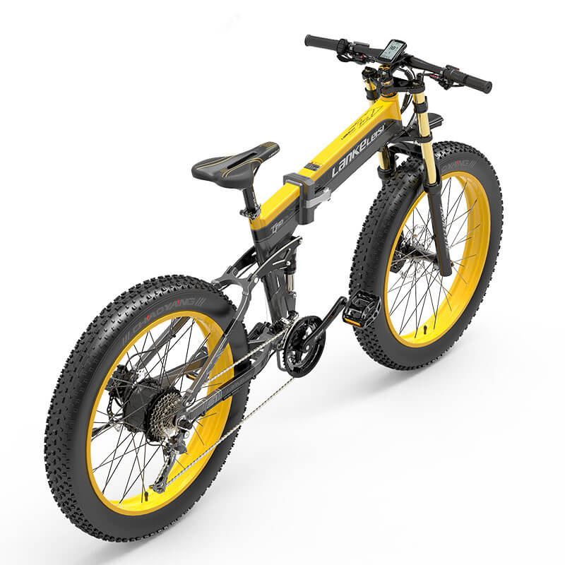 LANKELEISI XT750 Plus Elektro-Mountainbike mit großer Gabel und dicken Reifen