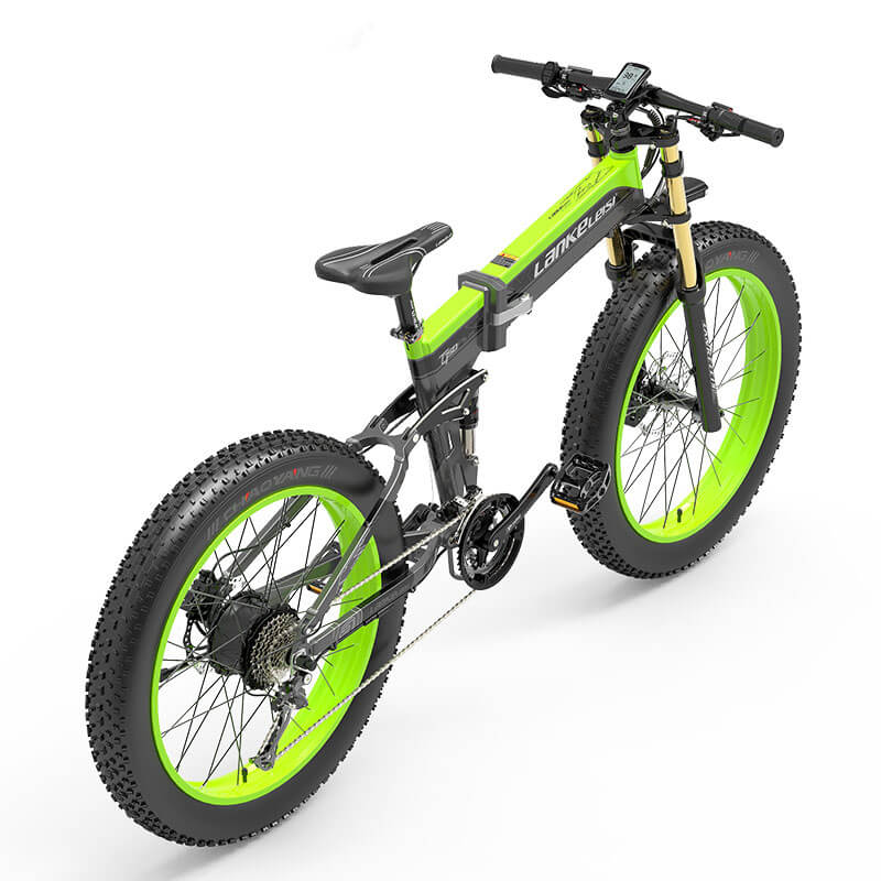 LANKELEISI XT750 Plus Elektro-Mountainbike mit großer Gabel und dicken Reifen