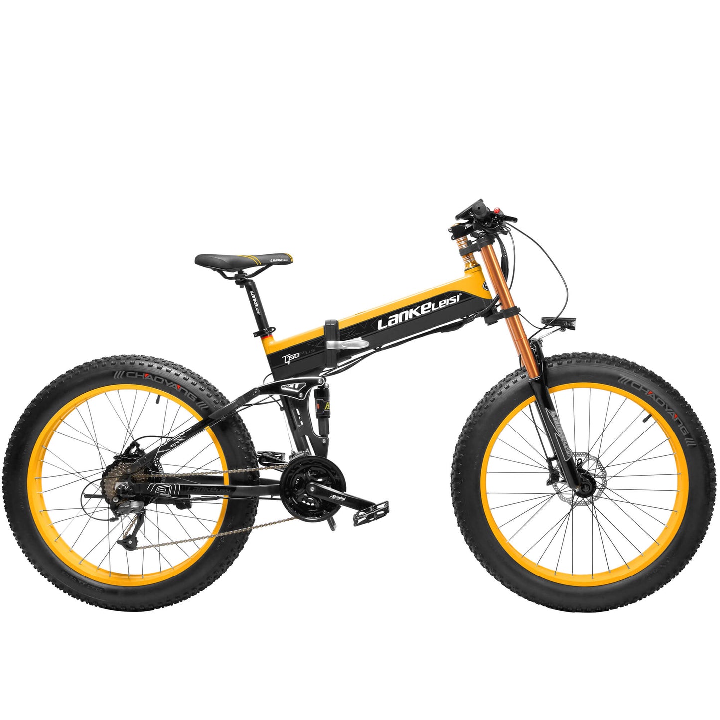 LANKELEISI XT750 Plus Elektro-Mountainbike mit großer Gabel und dicken Reifen