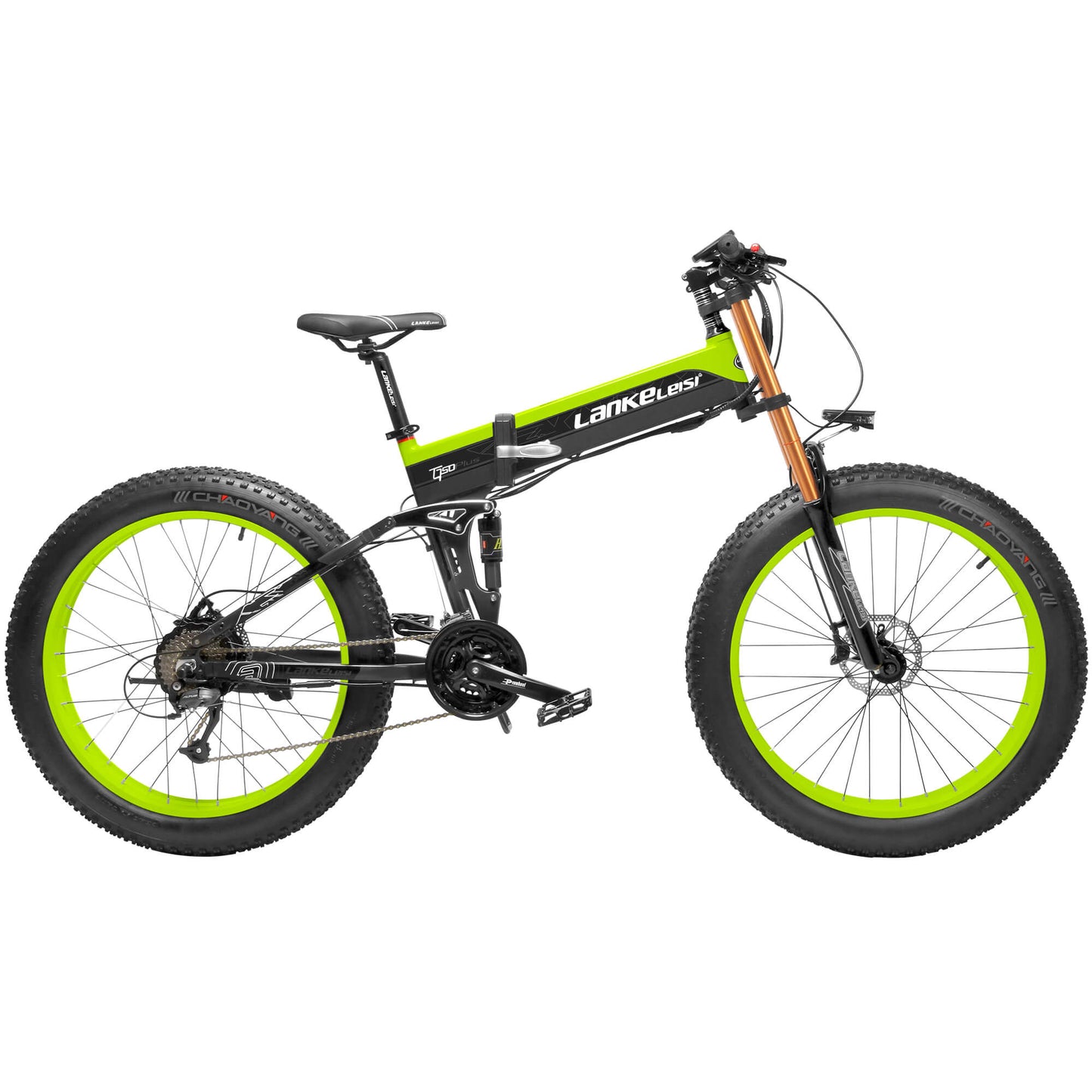 LANKELEISI XT750 Plus Elektro-Mountainbike mit großer Gabel und dicken Reifen