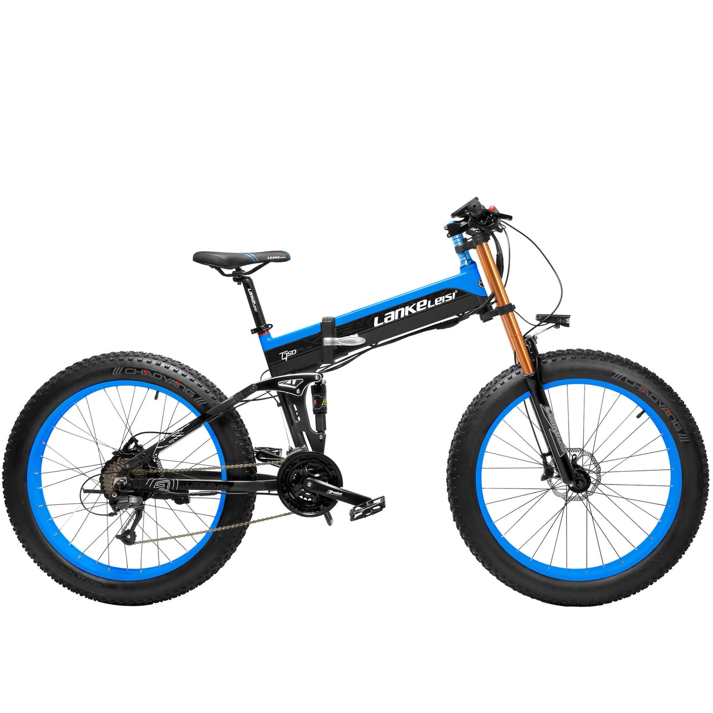 LANKELEISI XT750 Plus Elektro-Mountainbike mit großer Gabel und dicken Reifen