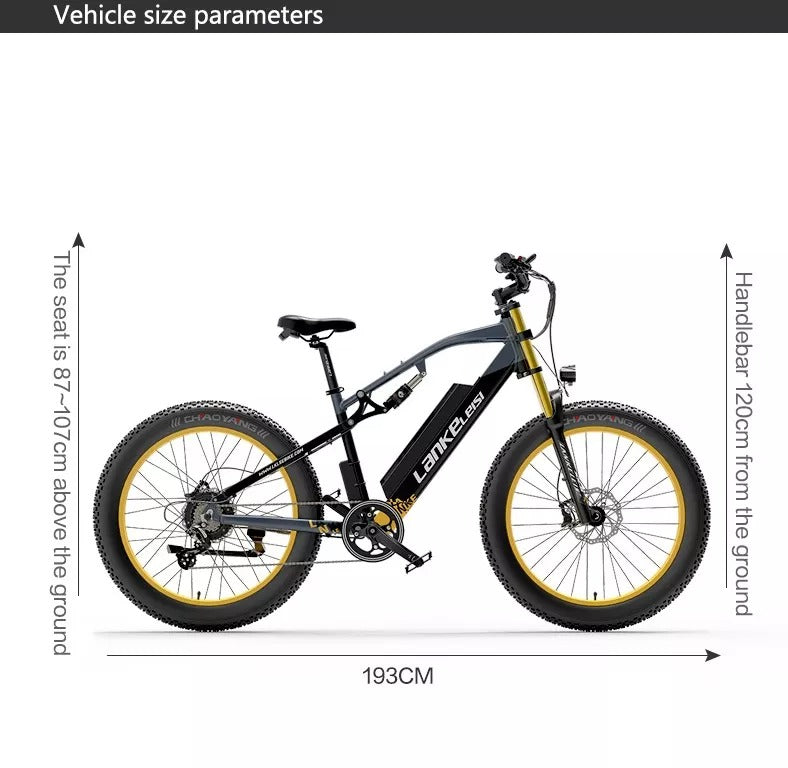 LANKELEISI RV700 1000W Bicicleta de montanha elétrica