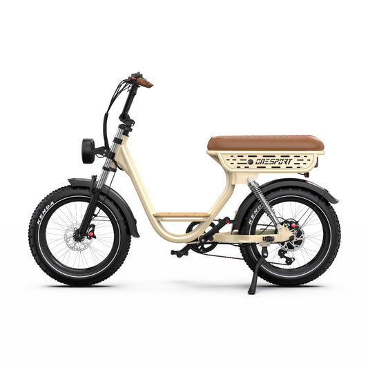 Onesport W77 All-Terrain Fat Tire Electric Bike | 48V High-Capacity Battery, 20"x4.0” Anti-Slip Tires