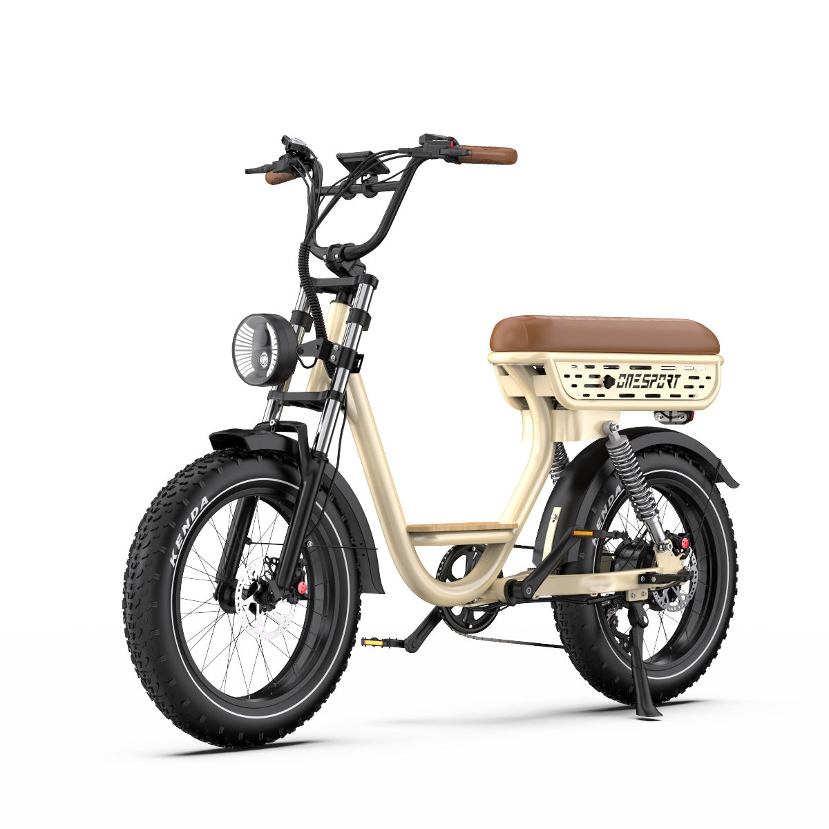 Onesport W77 All-Terrain Fat Tire Electric Bike | 48V High-Capacity Battery, 20"x4.0” Anti-Slip Tires