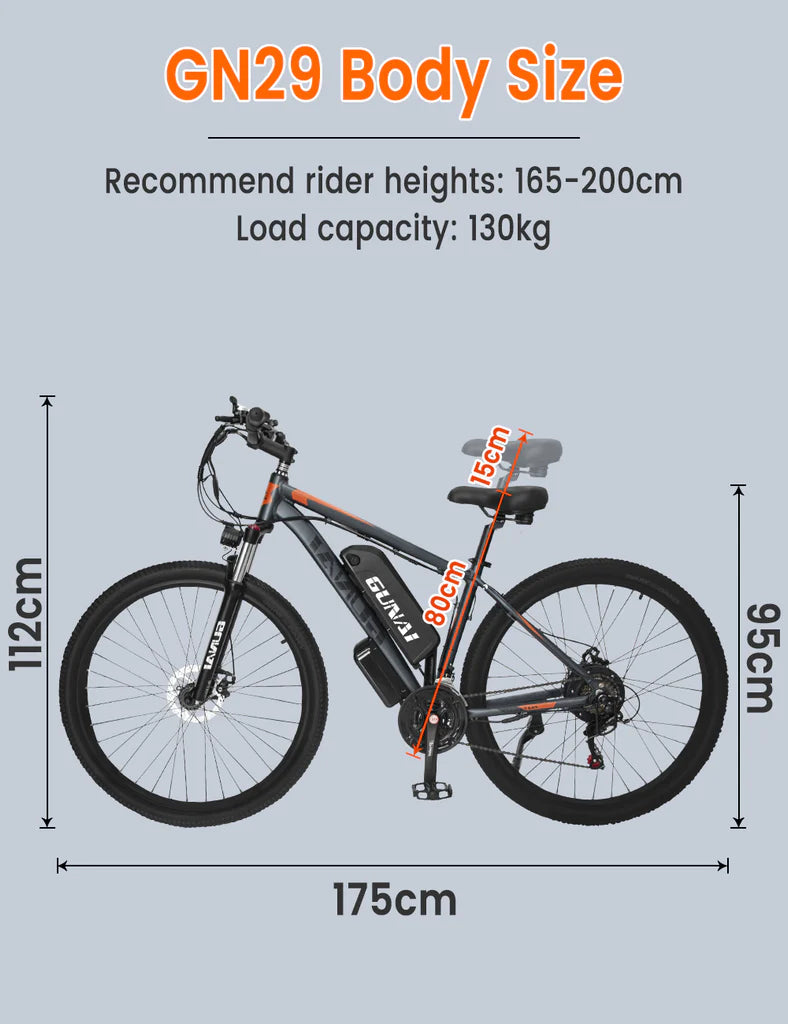GUNAI GN29 750W All-Terrain Electric Mountain Bike