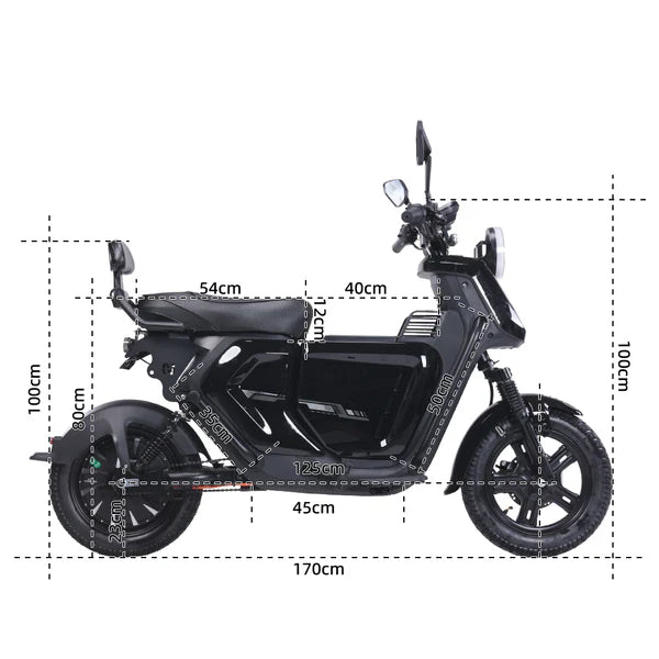 BEZIOR XIAONIU A 1500W High-Power Urban Commuter Electric Motorcycle