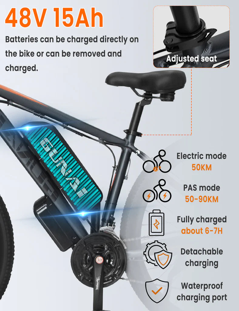 GUNAI GN29 750W All-Terrain Electric Mountain Bike