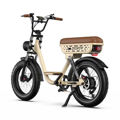 Onesport W77 All-Terrain Fat Tire Electric Bike | 48V High-Capacity Battery, 20"x4.0” Anti-Slip Tires