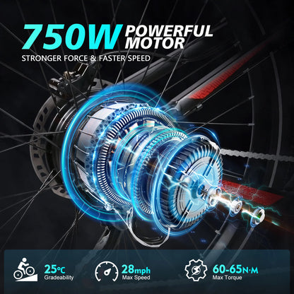 SAMEBIKE XD26-II Off-Road Electric Bike 750W