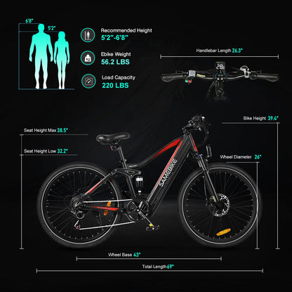 SAMEBIKE XD26-II Off-Road Electric Bike 750W