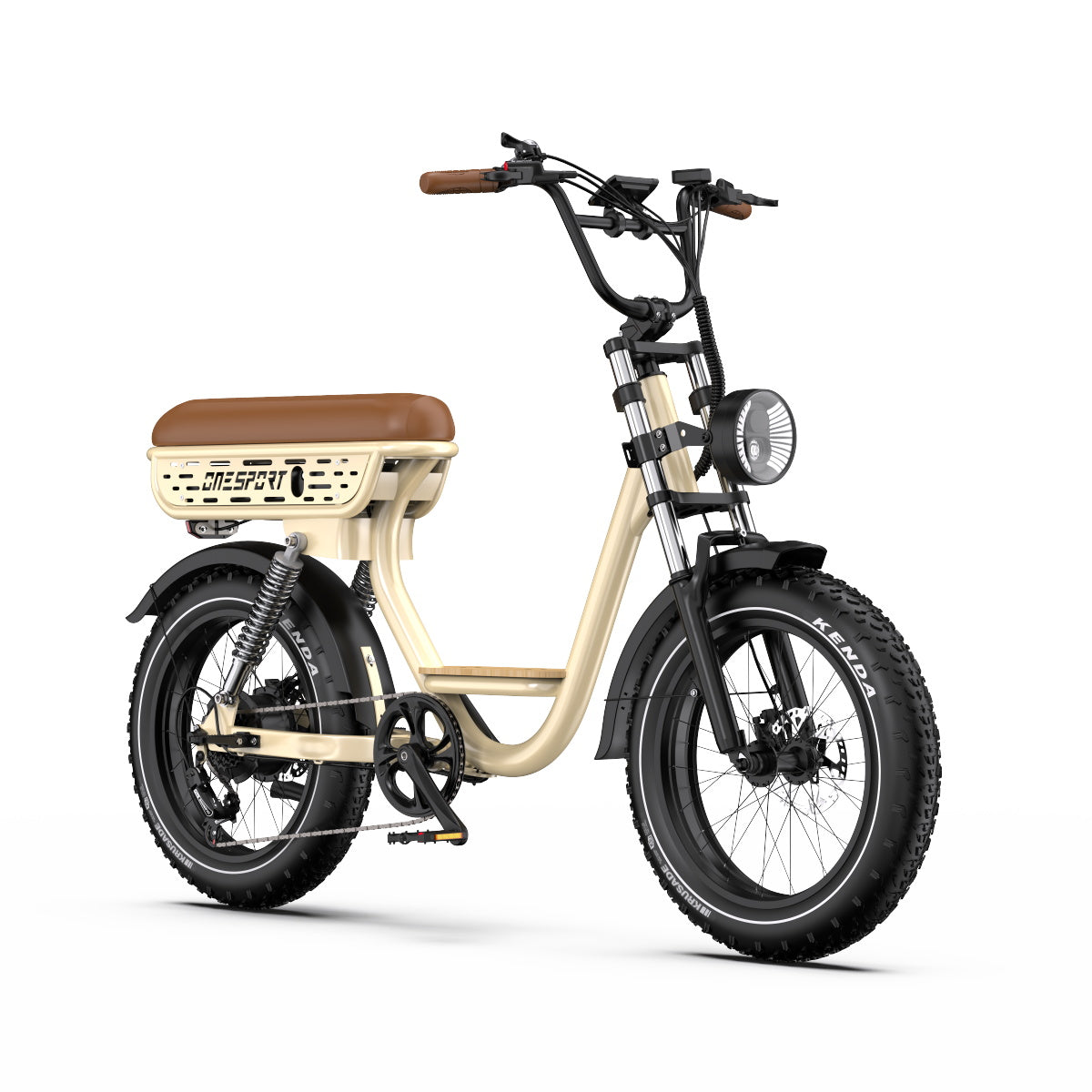 Onesport W77 All-Terrain Fat Tire Electric Bike | 48V High-Capacity Battery, 20"x4.0” Anti-Slip Tires