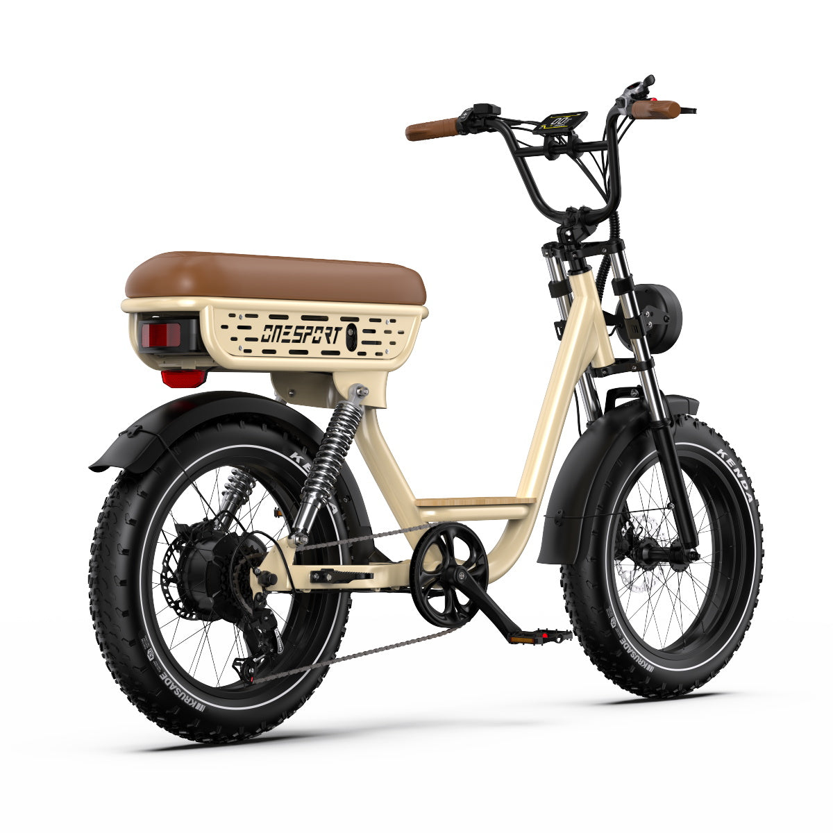 Onesport W77 All-Terrain Fat Tire Electric Bike | 48V High-Capacity Battery, 20"x4.0” Anti-Slip Tires