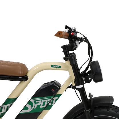 Onesport W66 Vintage Fat Tire 500W Motor Electric Bike