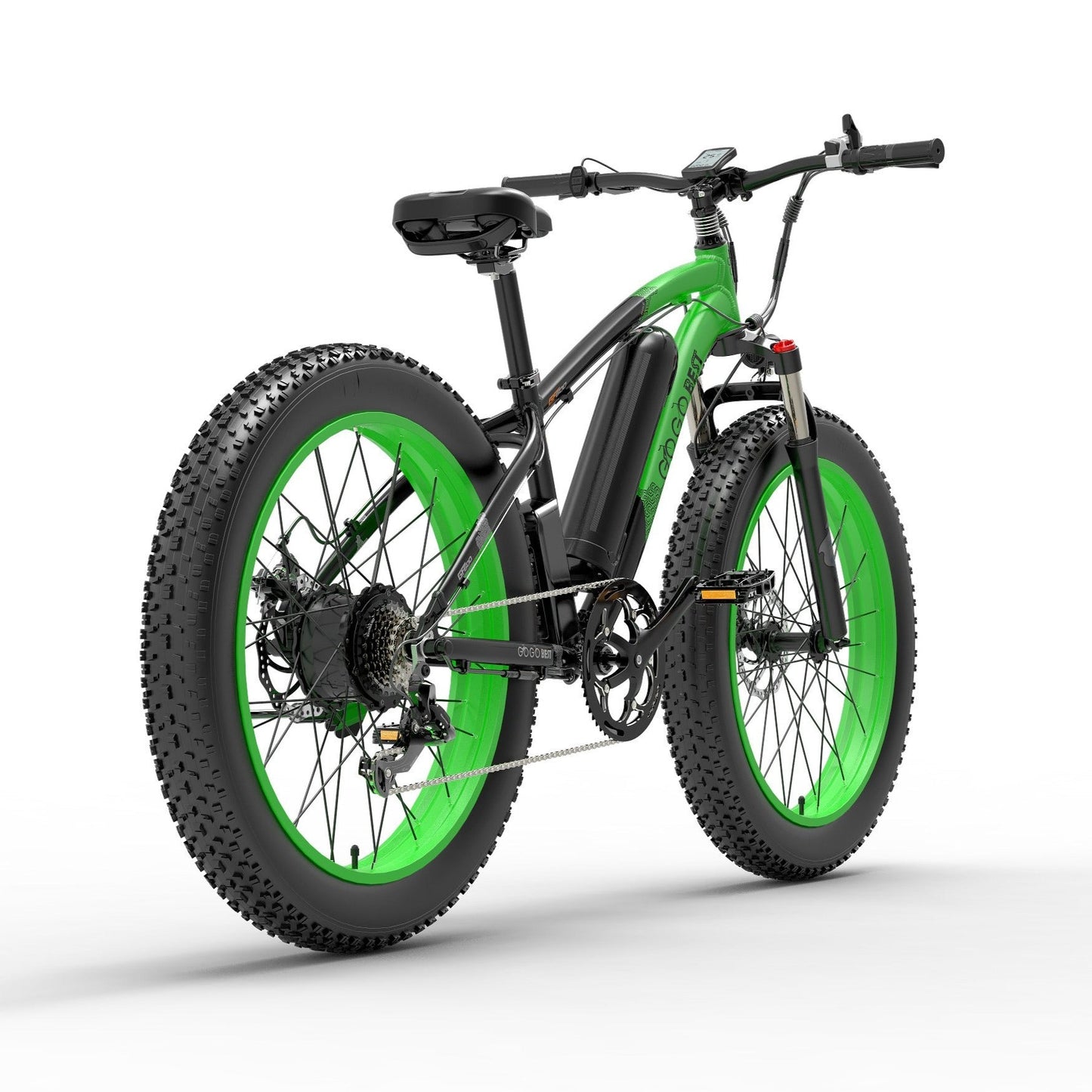 GOGOBEST GF600 Electric Mountain Bike Moped Fat Tire E-bike BlackGreen 2
