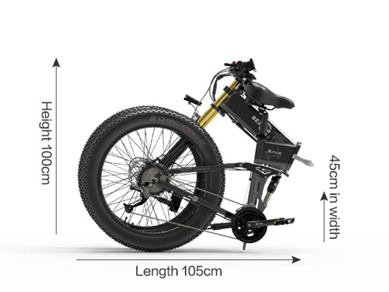 BEZIOR X Plus 1500W Opvouwbare Mountain Ebike 60km 25km/u