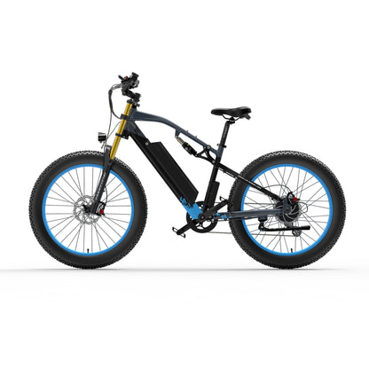 LANKELEISI RV700 PLUS Electric Folding Bike 130KM Mileages E-bike BlackBlue 2 - GOGOBEST