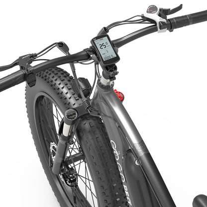 GOGOBEST GF600 Electric Mountain Bike Moped Fat Tire E-bike BlackGrey 5