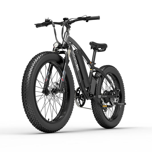GOGOBEST GF600 Electric Mountain Bike Moped Fat Tire E-bike BlackGrey