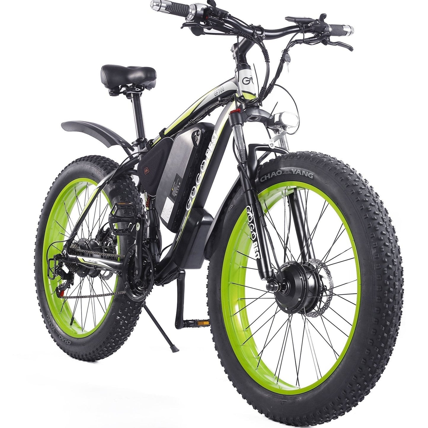 GOGOBEST GF700 Electric Mountain Bike Dual-Motor Moped E-bike BlackGreen 3