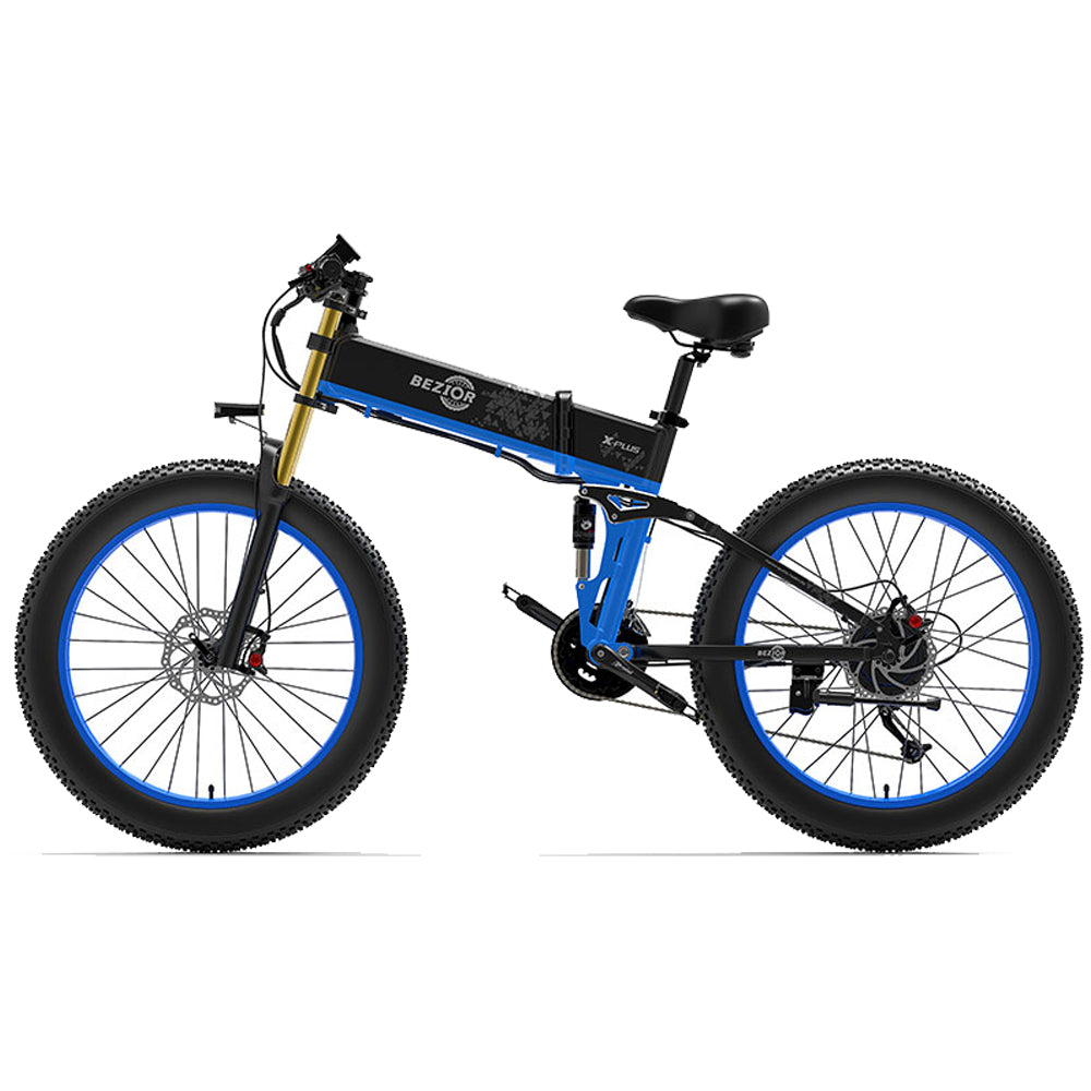 BEZIOR X Plus 1500W Opvouwbare Mountain Ebike 60km 25km/u