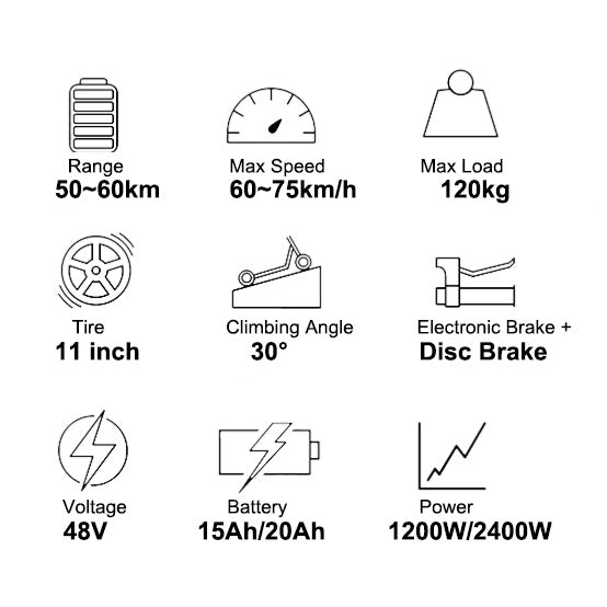 Scooter électrique à moteur unique G63 25 km/h